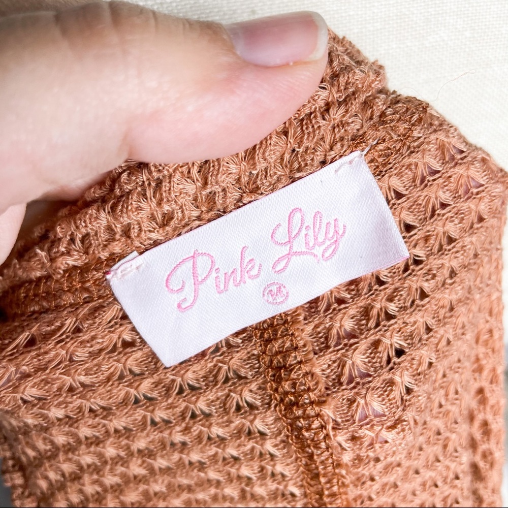 Pink Lily NEW Orange Textured Knit Sweater - Picture 2 of 4